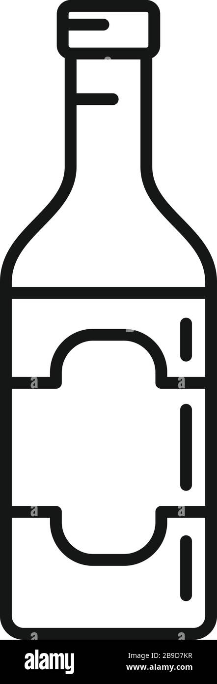 Icône de bouteille de condiment culinaire. Contour de la bouteille de condiment culinaire icône vectorielle pour la conception de Web isolé sur fond blanc Illustration de Vecteur