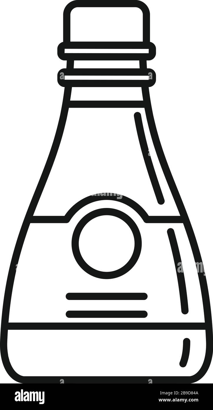 Icône de bouteille de soja aromatique. Contour icône vectorielle de bouteille de soja aromatique pour la conception de toile isolée sur fond blanc Illustration de Vecteur