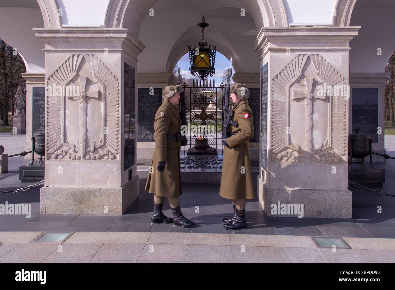Tombe du Soldat inconnu à Varsovie Pologne Banque D'Images
