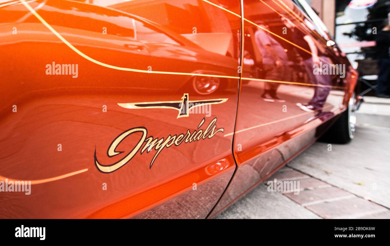 vue basse sur la voiture lowrider du club de voitures imperials Banque D'Images