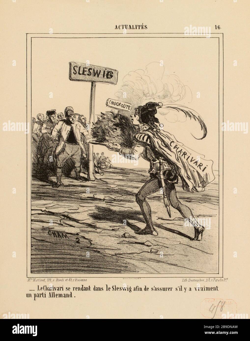 Le Charivari visitant le Schleswig pour s'assurer que q'il est vraiment / un parti allemand (titre enregistré) |.. Nouvelles (sous tout) Banque D'Images