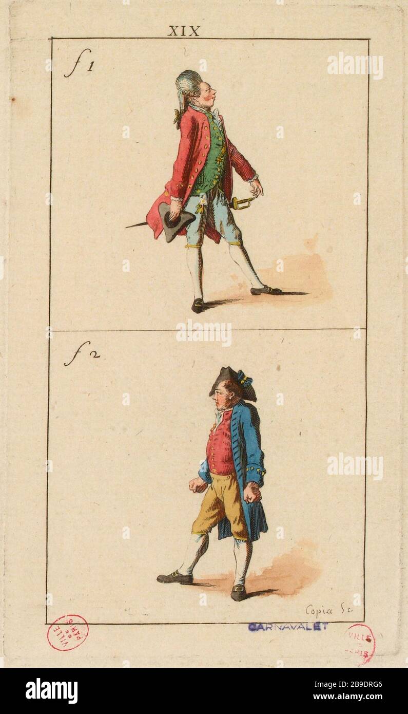 Drame de costume / XIX (titre factice) |.. Costumes de théâtre (dans son ensemble) Banque D'Images