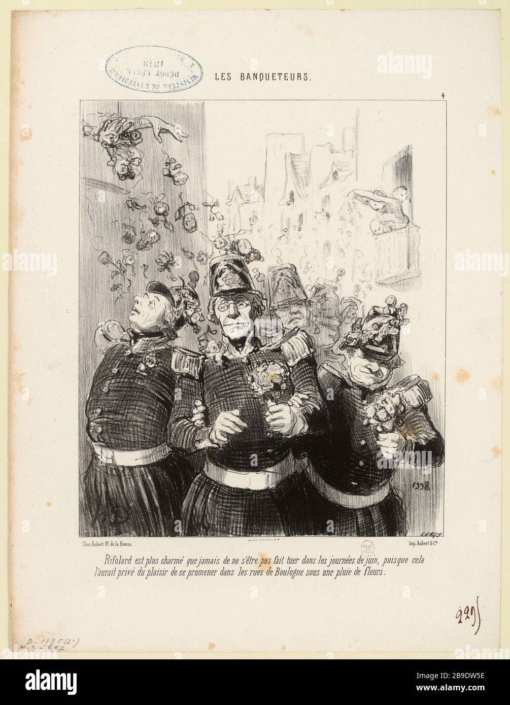 Rifolilard est plus charmé que jamais [...] / 4 (titre enregistré) | les banquettes (dans son ensemble). Banque D'Images