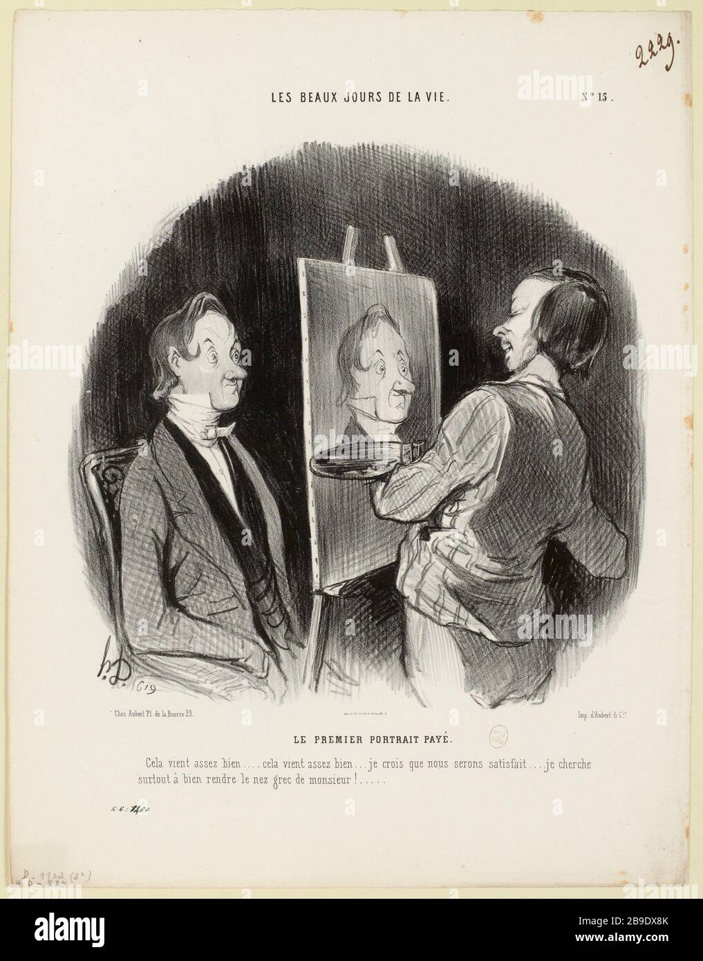 Le premier portrait payé. / No 15 (titre enregistré) |. Les meilleurs jours de la vie (dans son ensemble). Banque D'Images