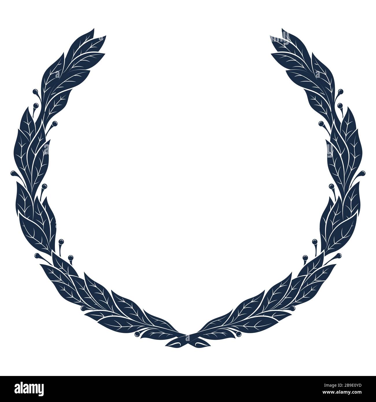 Laurel Wreath, couronne d'époque. Laurier grec Illustration de Vecteur