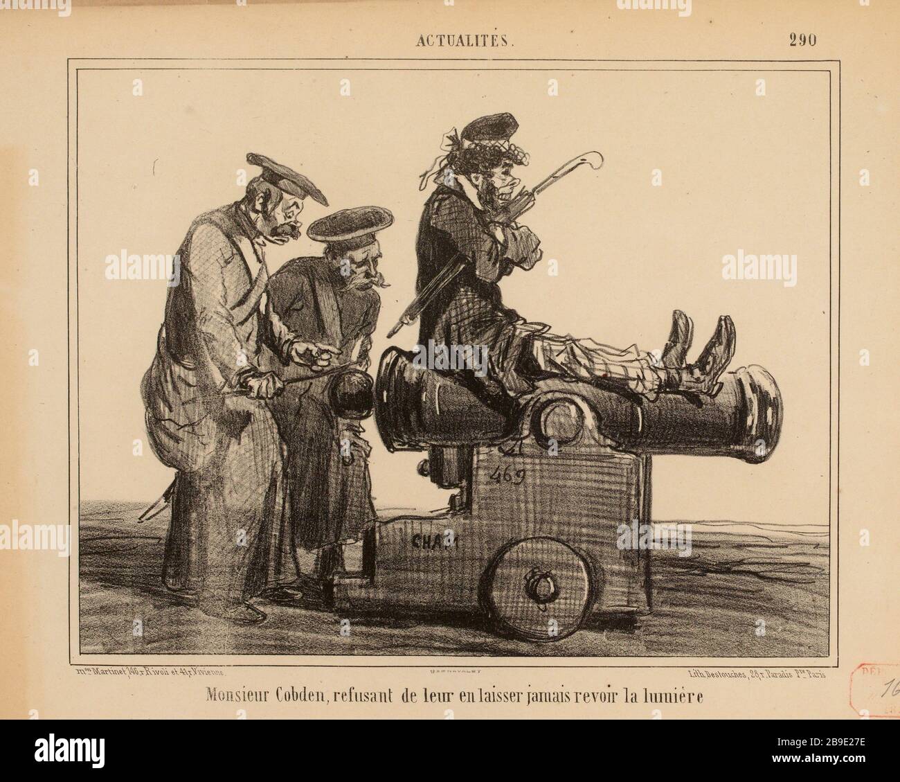 News / 290 / M. Cobden, refusant de les laisser ne jamais voir la lumière (titre enregistré) |. Nouvelles (1856) (dans son ensemble) Banque D'Images