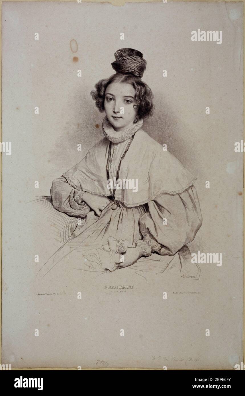 FRANCAISE Achille Devéria (1800-1857). « English ». Gravité. Paris, musée Carnavalet. Banque D'Images