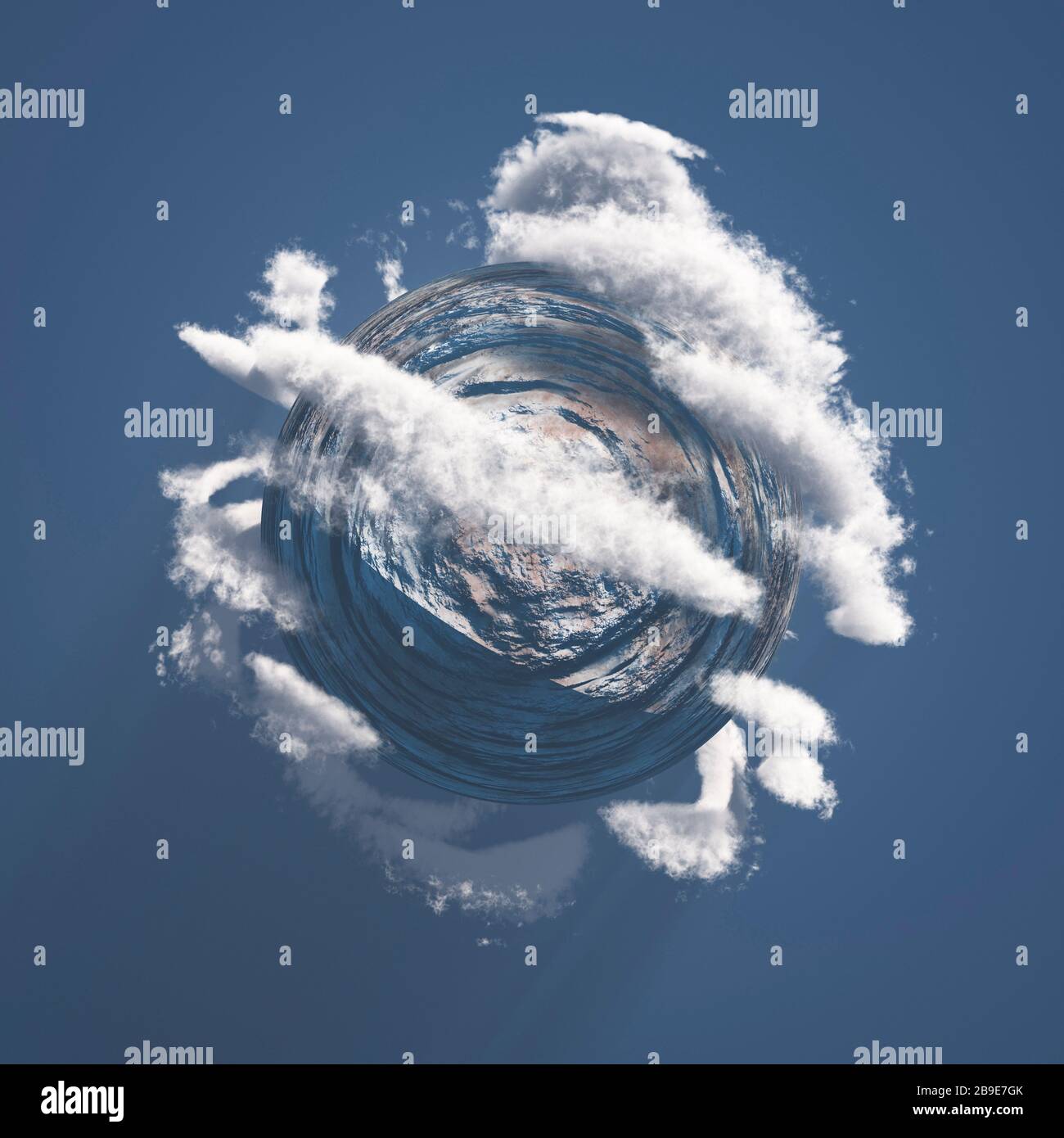 Planète Rocky avec atmosphère. Banque D'Images