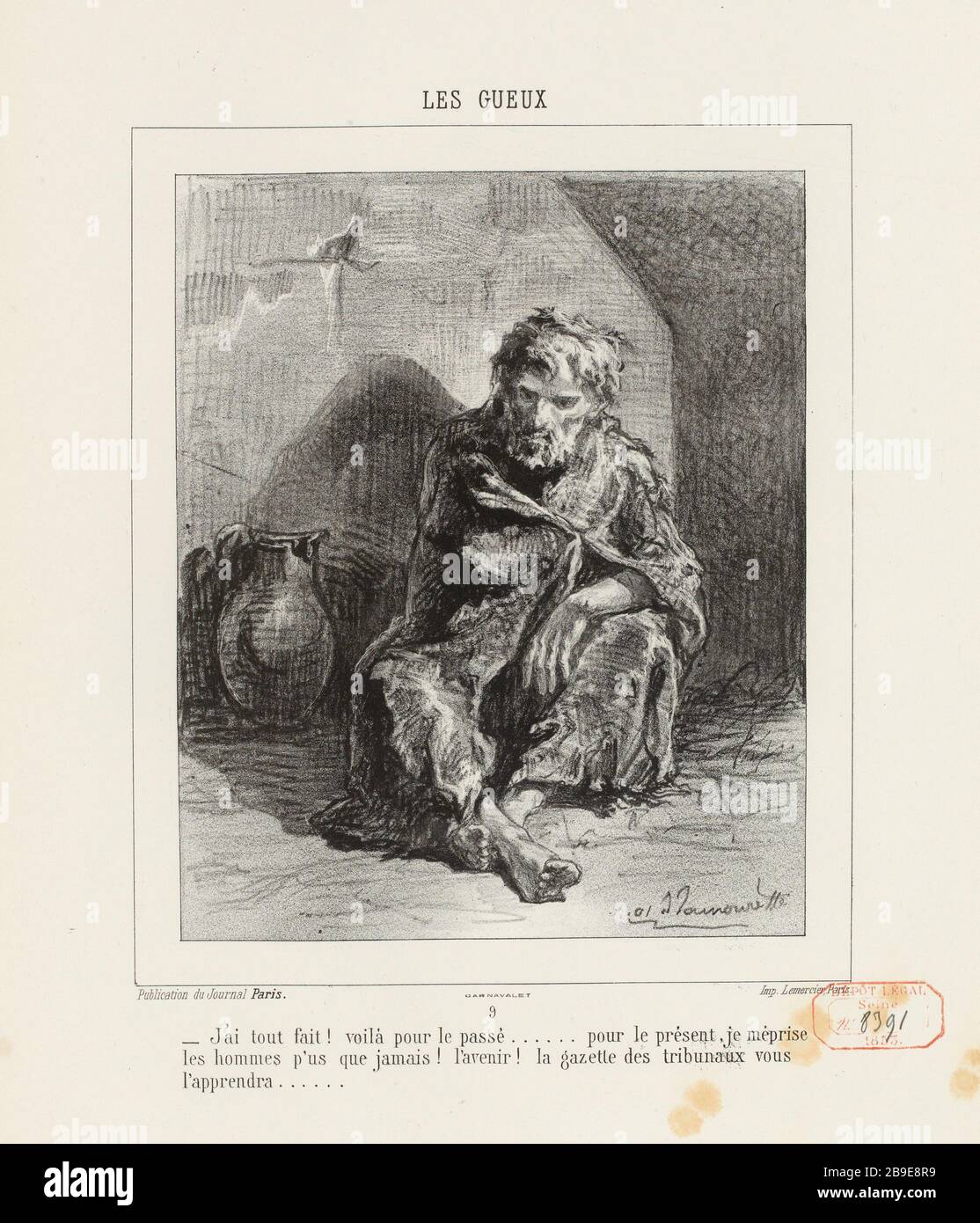 J'ai tout fait ! Tellement pour le passé ... pour l'instant, je méprise / hommes atest [...] que jamais! [...] / 9. (titre enregistré) |. Le mendiant (dans son ensemble) Banque D'Images