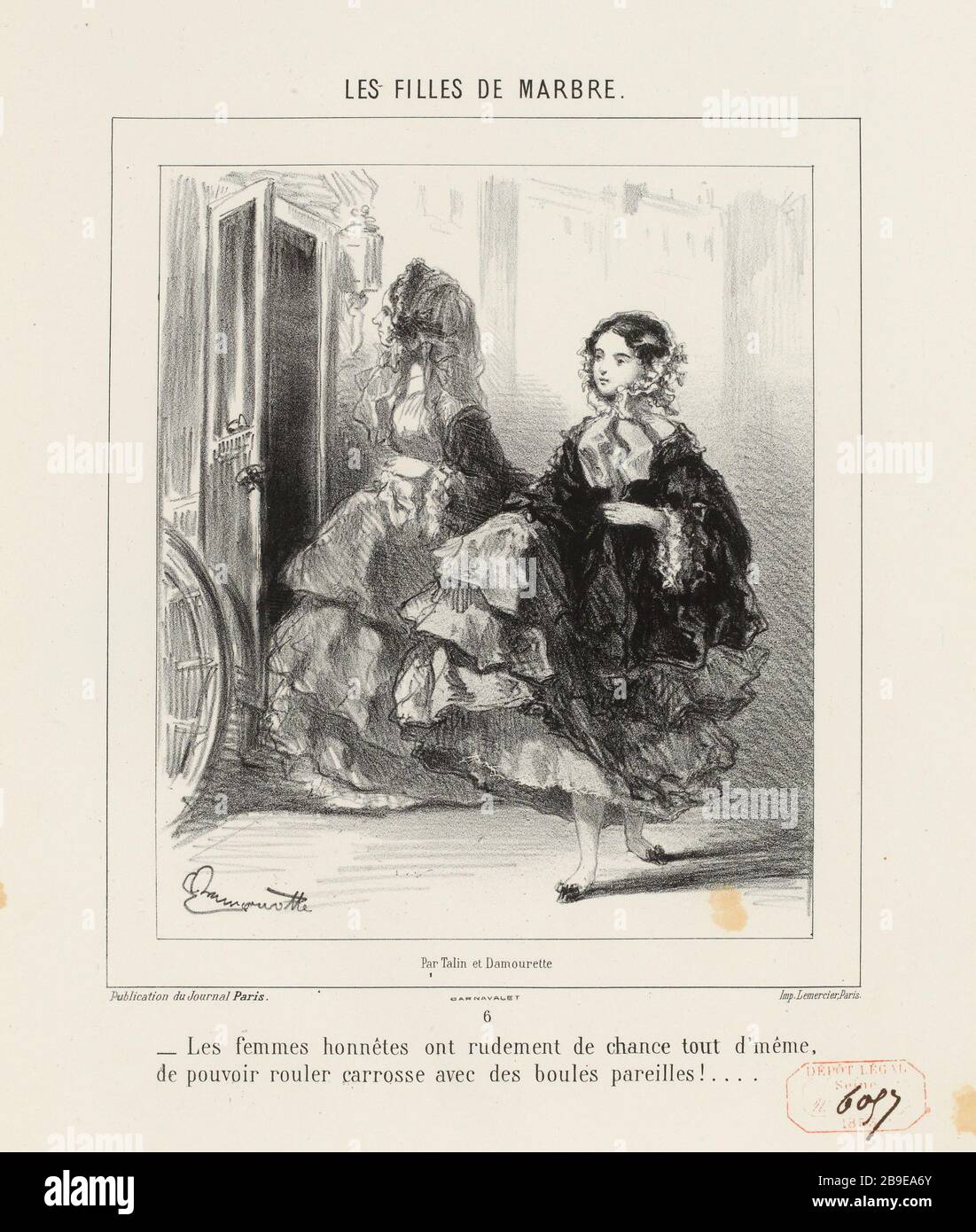 Les femmes honnêtes ont à peu près la chance de tous les mêmes. [...] / 6. (Titre enregistré) | marbre filles (sous tout). Banque D'Images