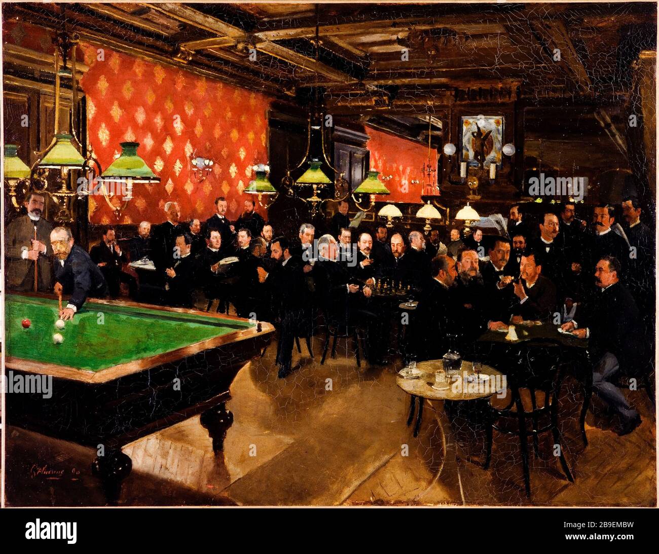 Le Cercle de l'Union républicaine "le Cercle de l'Union républicaine". Huile sur étoile, 1890. Paris, musée Carnavalet. Banque D'Images