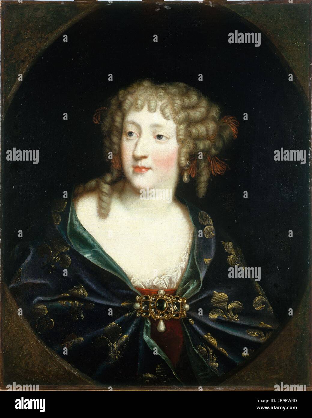 MARIE-THÉRÈSE D'AUTRICHE REINE DE FRANCE 'marie-Thérèse d'Autriche (1638-1683), reine de France'. Huile sur étoile anonyme. Paris, musée Carnavalet. Banque D'Images