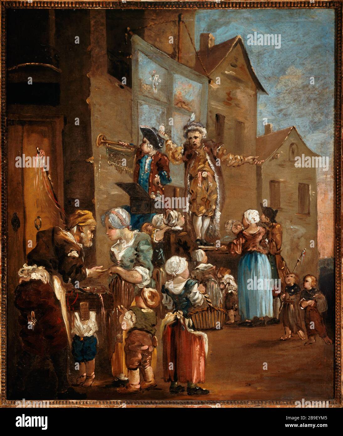 Le charlatan Anonyme. 'Le charlatan'. Huile sur toile, vers 1760. Paris, musée Carnavalet. Banque D'Images