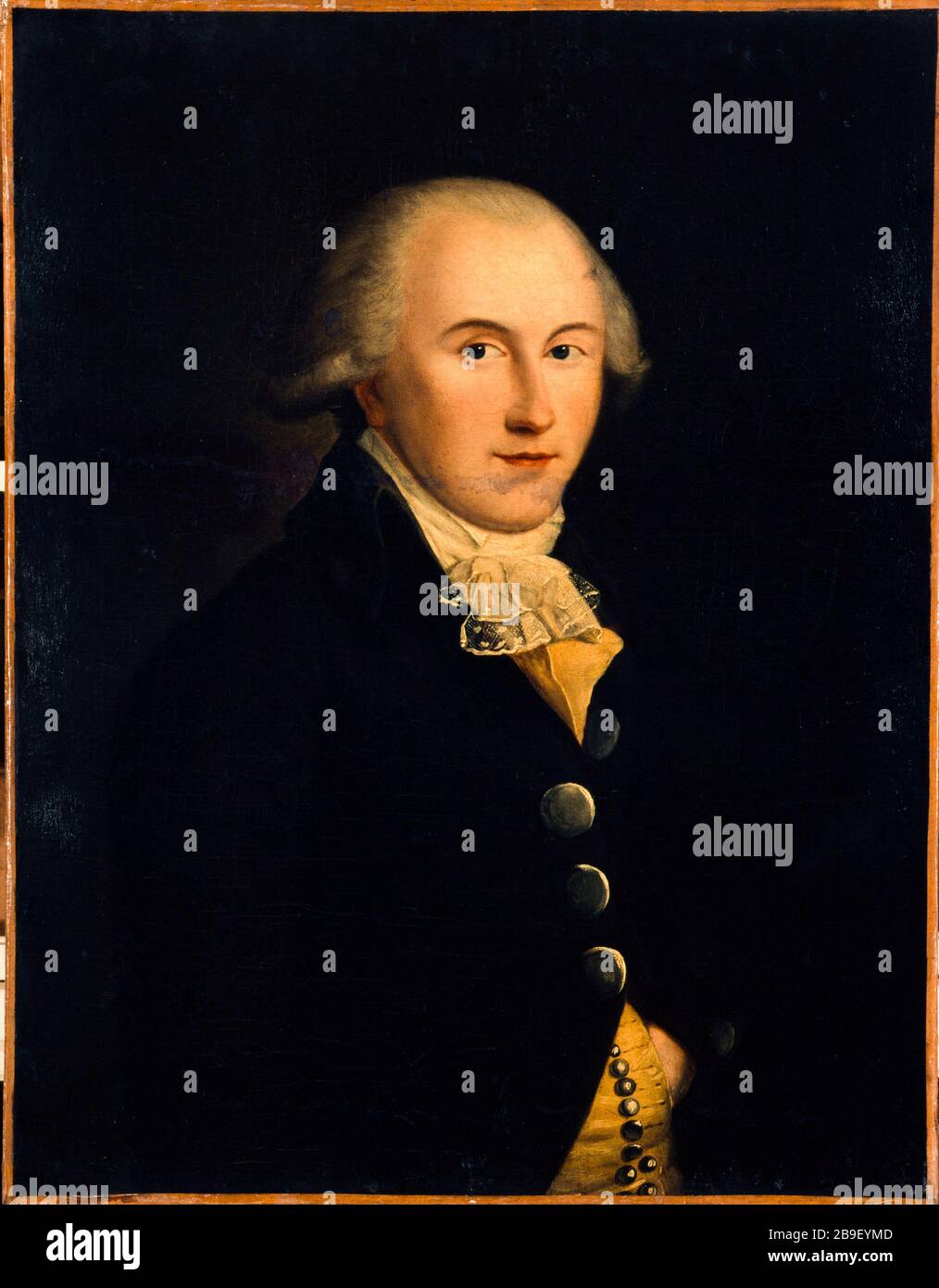 Portrait présumé d'Augustin Robespierre, dit Robespierre le jeune (1763-1794) Anonyme. Portrait appelé d'Augustin de Robespierre, dit Robespierre le Jeune (1763-1794). Huile sur étoile. 1790. Paris, musée Carnavalet. Banque D'Images