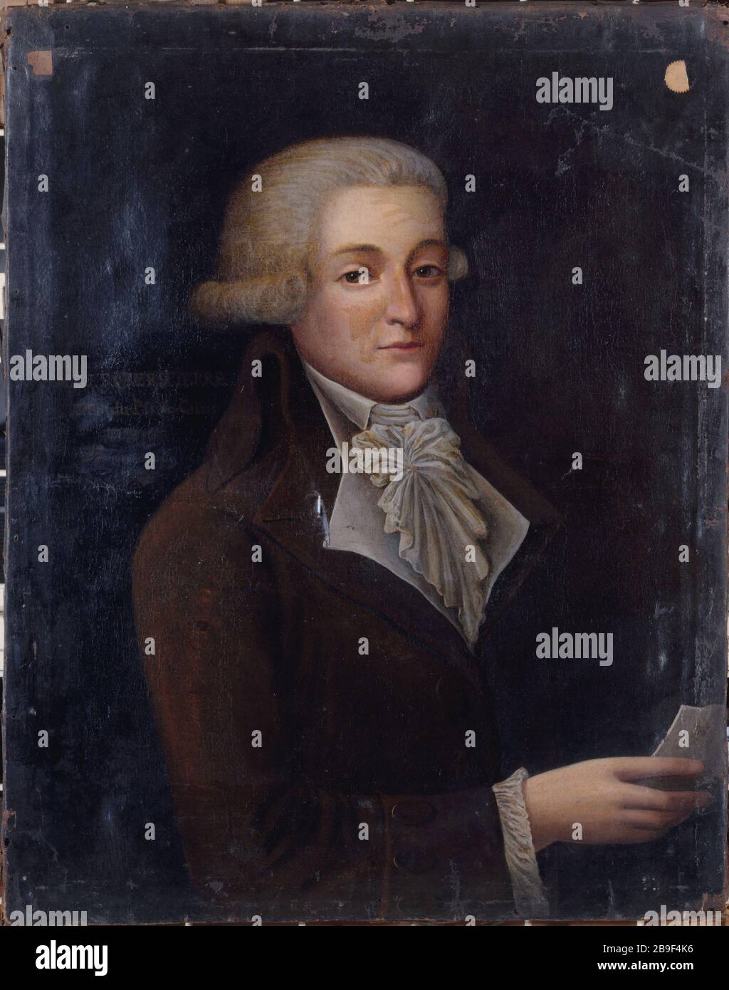 Augustin de Robespierre d'après François Bonneville. 'Augustin bon Joseph de Robespierre (1763-1794), dit le jeune'. Huile sur étoile. Paris, musée Carnavalet. Banque D'Images