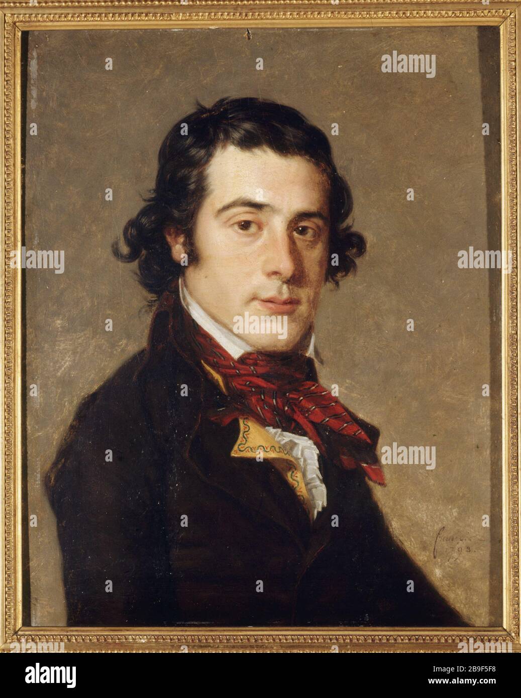 JEAN Soubeiran Henri-J. François. 'Jean Soubeiran (1764-1848), 1793'. Huile sur étoile. Paris, musée Carnavalet. Banque D'Images