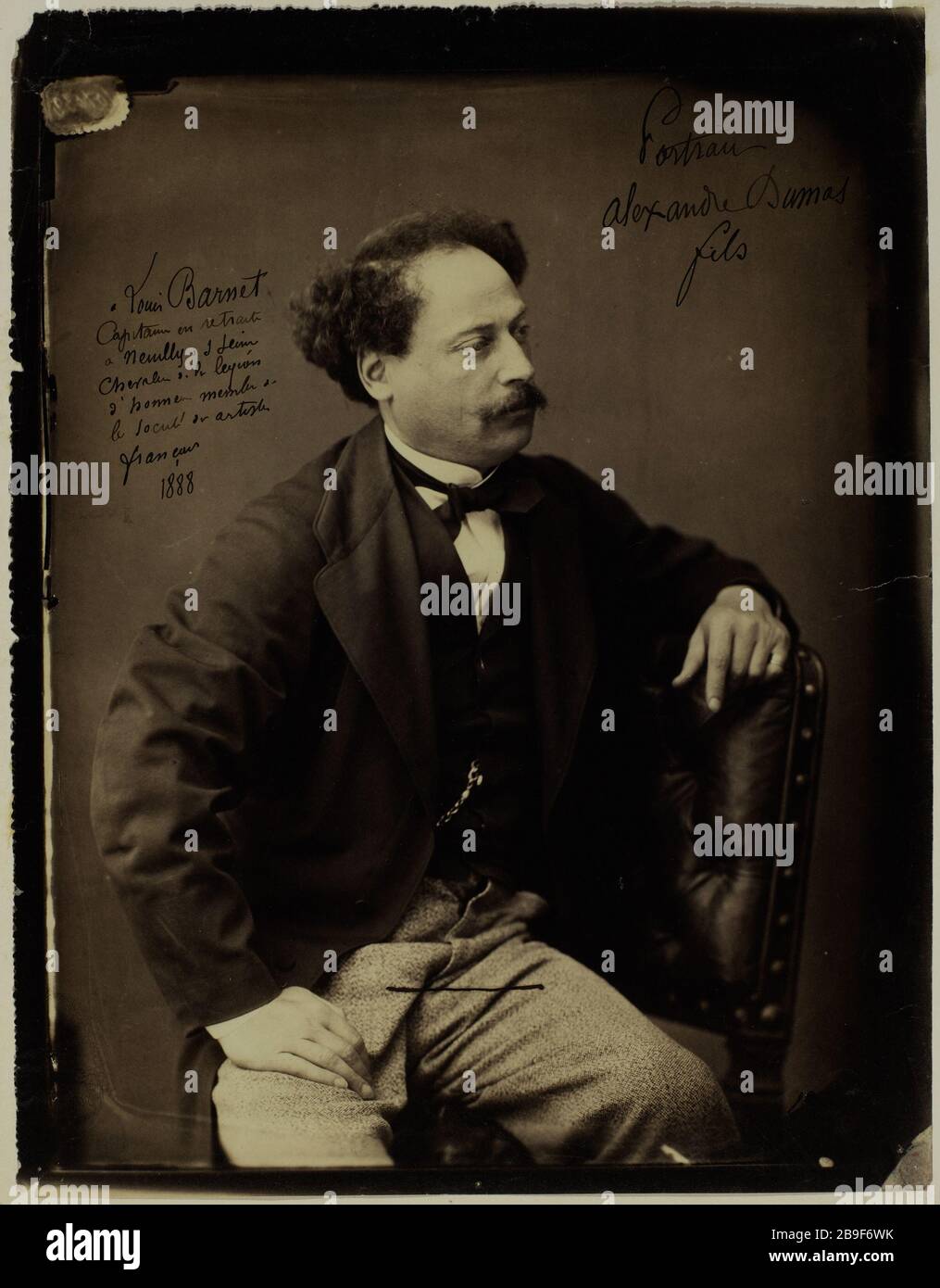 Alexandre Dumas, fils Alexandre Dumas fils (1824-1895), pleuvain et dramaturge français. 1878-1898. Photographie anonyme. Paris, musée Carnavalet. Banque D'Images