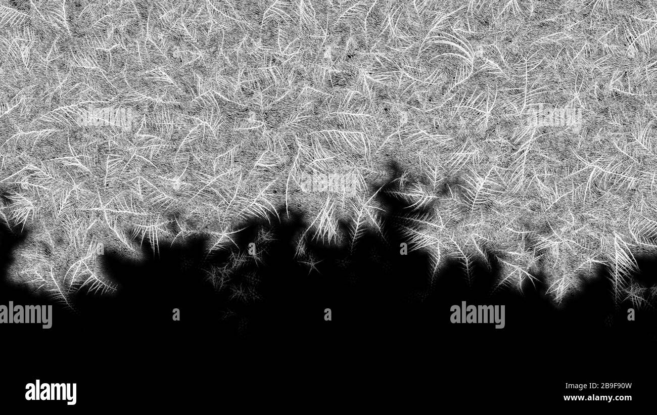 Cadre dépoli de haut En Bas. Motifs givrés sur le verre. Rendu 3D. Banque D'Images