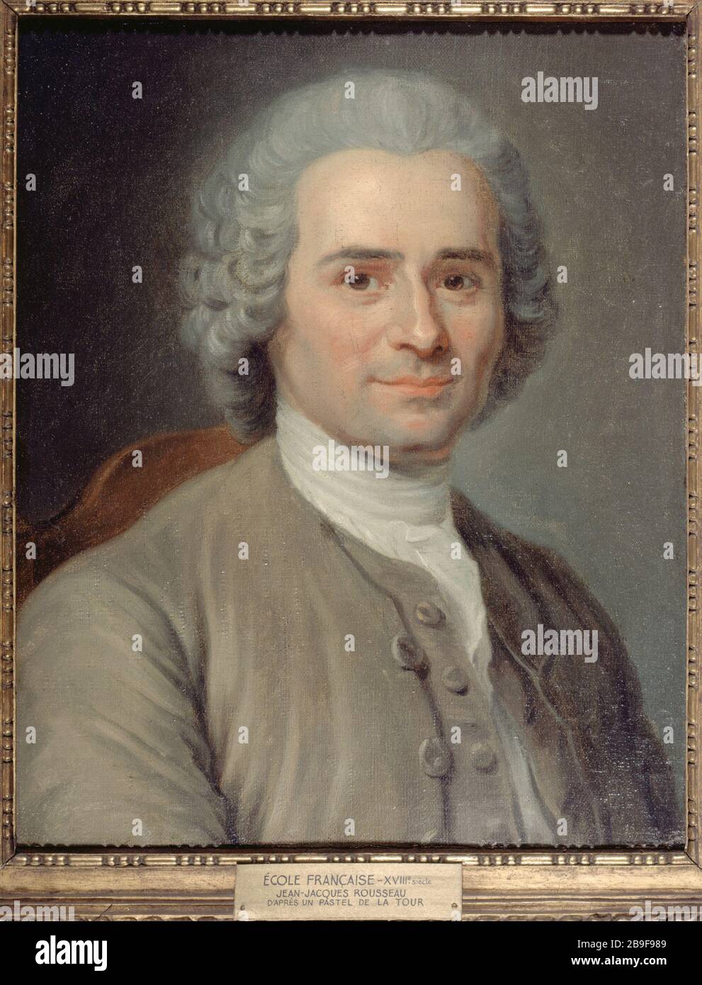 Jean-Jacques Rousseau Maurice Quentin de la Tour (1704-1788). 'Jean-Jacques Rousseau (1712-1778), écvain et philoshe'. Huile sur étoile, 1773. Paris, musée Carnavalet. Banque D'Images