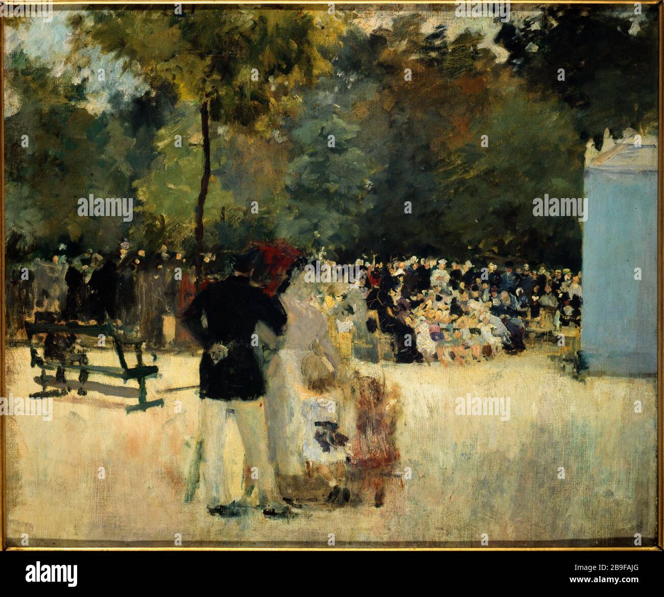 Guignol des jardins des Tuileries Émile Antoine Guillier (1849-1883). Le Guignol du jardin des Tuileries. Huile sur étoile. 1880. Paris, musée Carnavalet. Banque D'Images