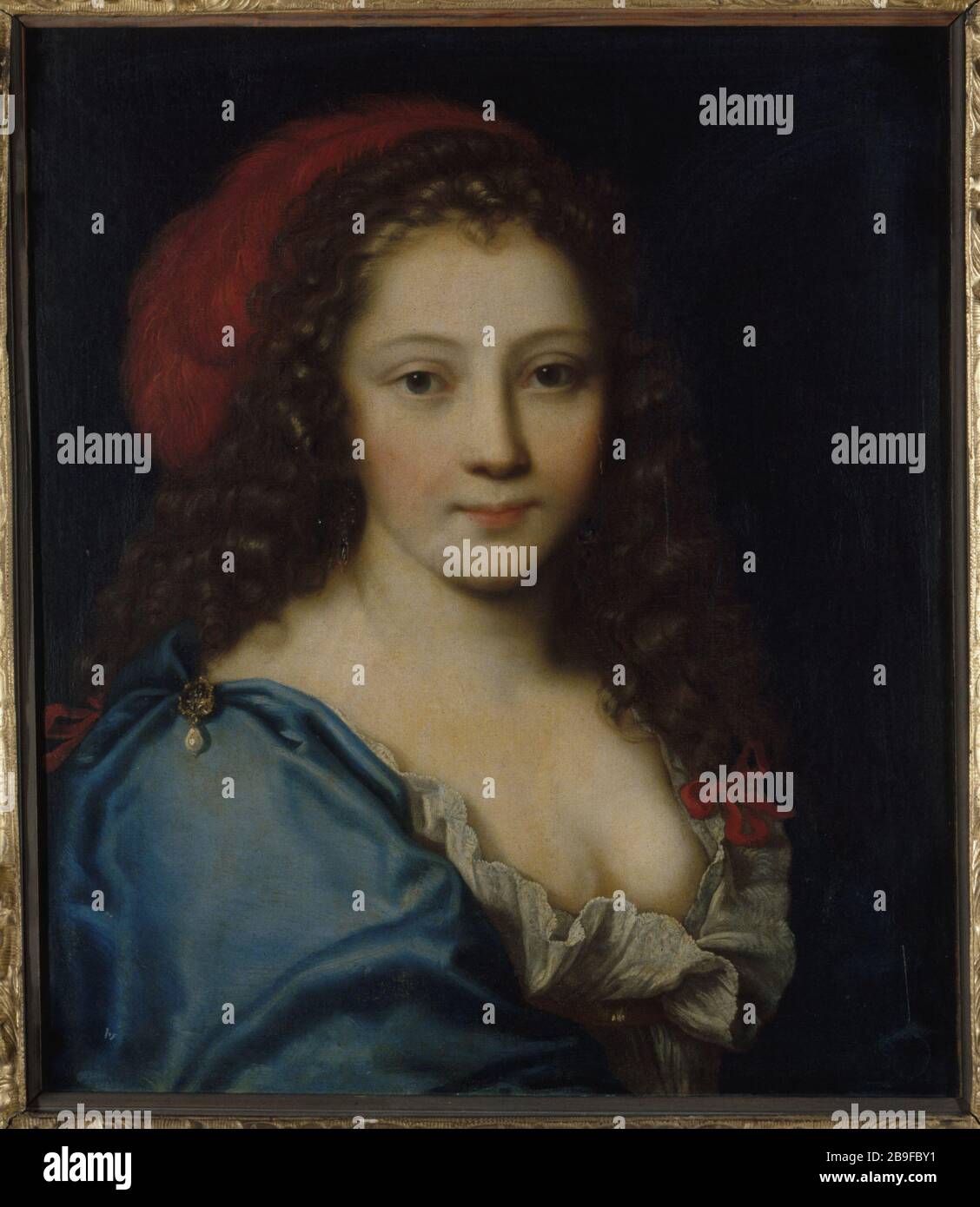 PORTRAIT D'UNE DAME Nicolas Mignard (1606-1668). 'Portrait de femme'. Huile sur étoile. Paris, musée Carnavalet. Banque D'Images