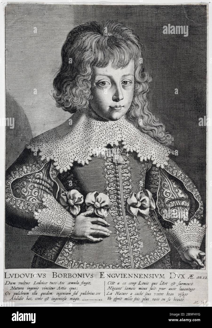 GRAND CONDE ENFANT Michel Lasne. 'Le Grand Condé enfant (Louis II de Bourbon, duc d'Enghien)', 1627-1686. Paris, musée Carnavalet. Banque D'Images