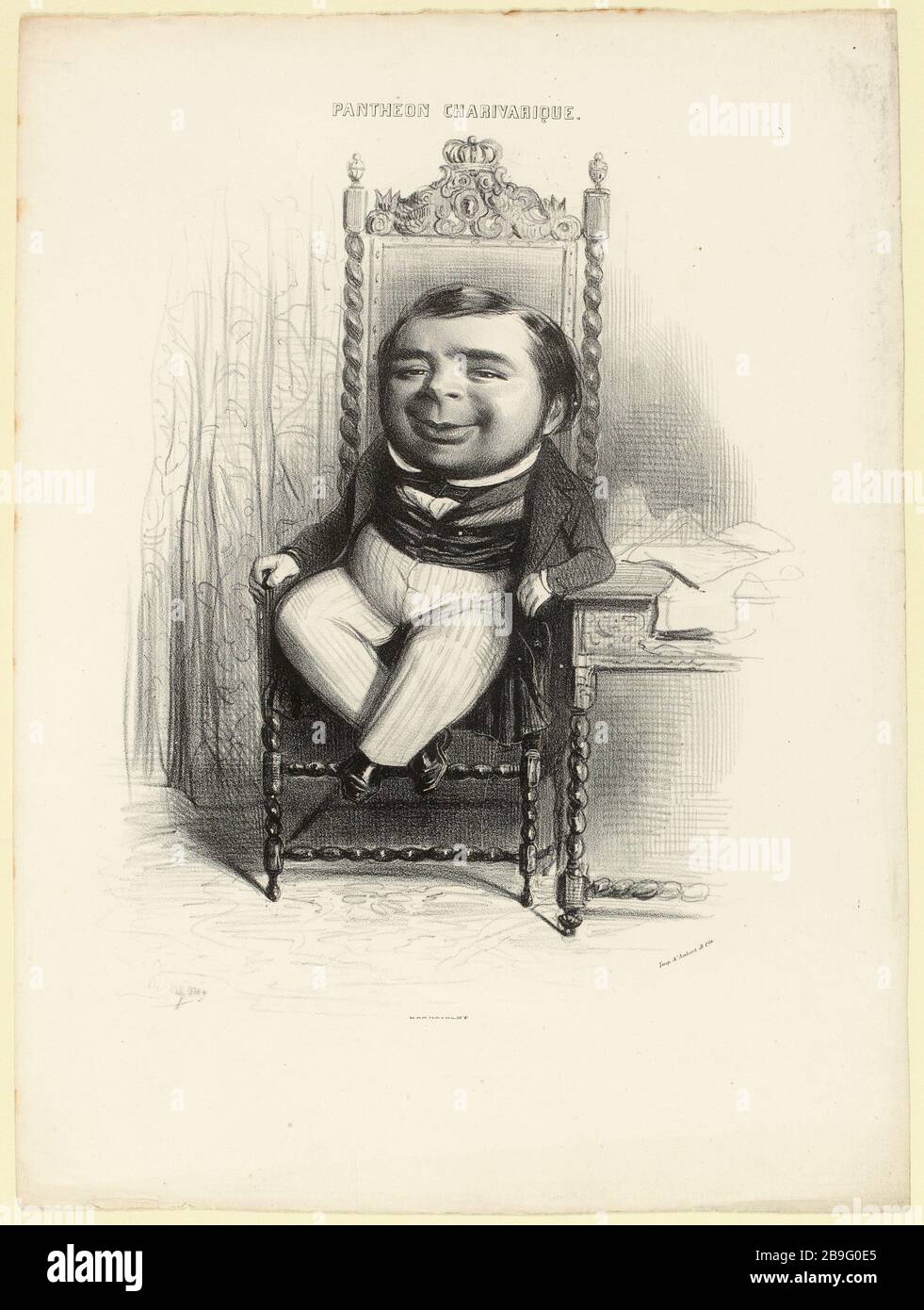 Armand Jean-Michel Dutacq (1810-1856) (titre factice) | PANTHÉON CHARIVARIQUE, no 16 (dans son ensemble). Banque D'Images