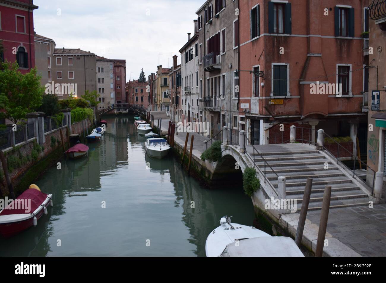 Rues vides d'Italie. Situation épidémique Banque D'Images