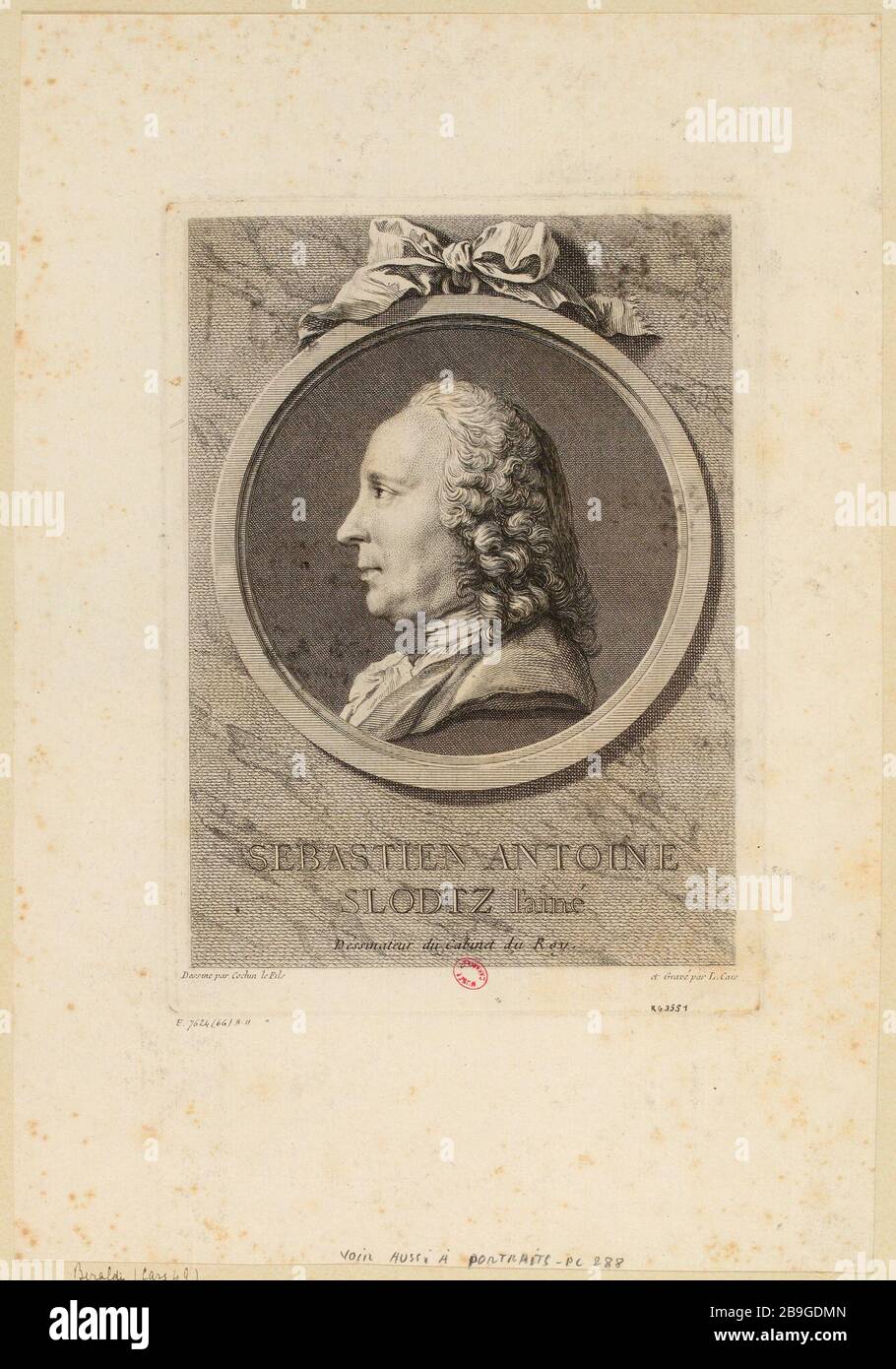 Sébastien Antoine Slodtz The Aine, concepteur du cabinet du roi (titre factice) Banque D'Images