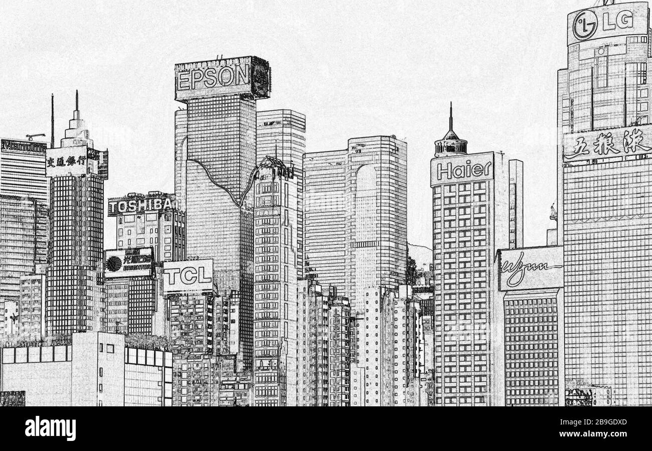 L'île de Hong Kong Banque D'Images