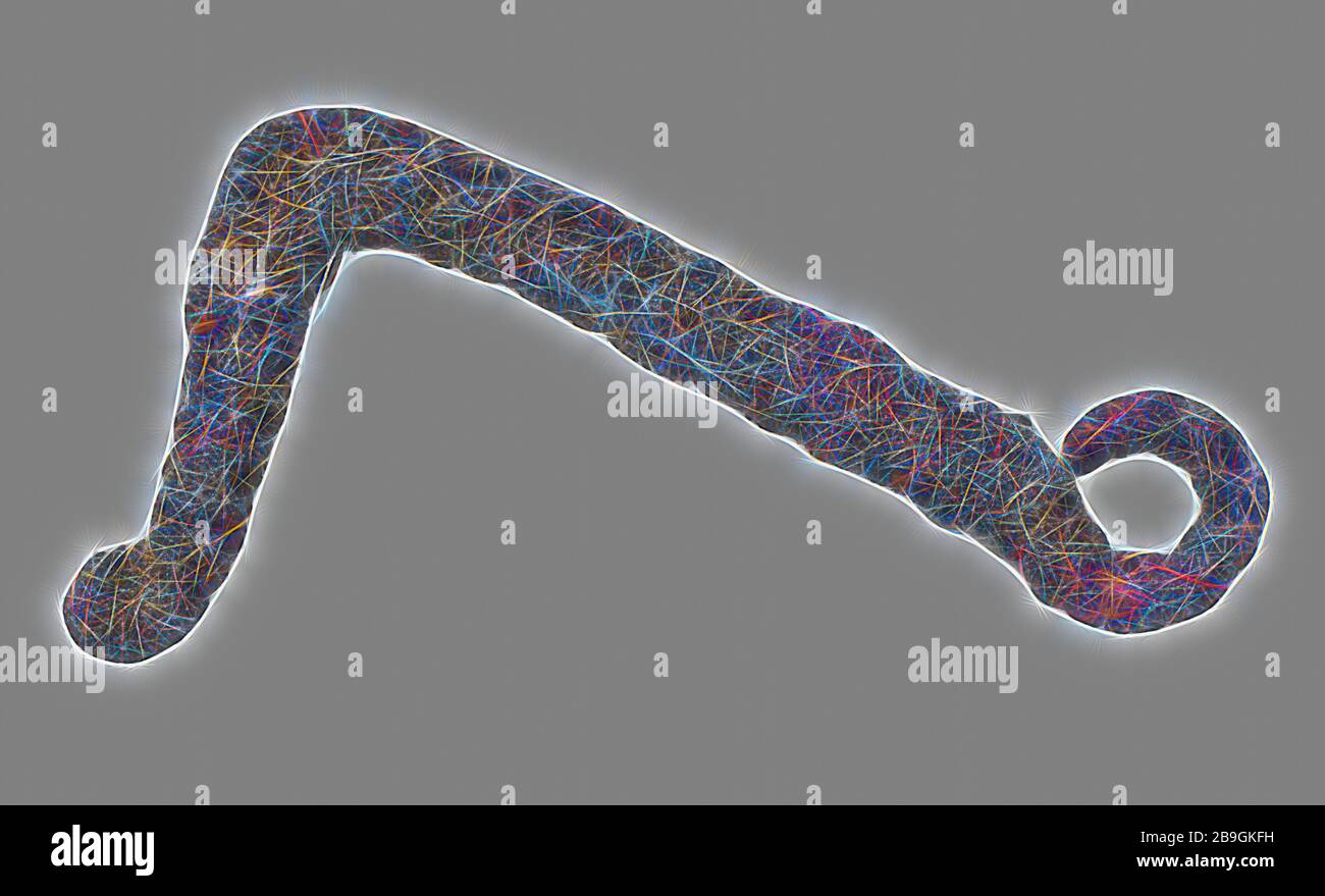 Crochet de fer, crochet de terre trouver métal de fer, archéologie Rotterdam City Triangle New Haven découverte de sol Rotterdam Nieuwe Haven 1ère cesspool (rond Banque D'Images