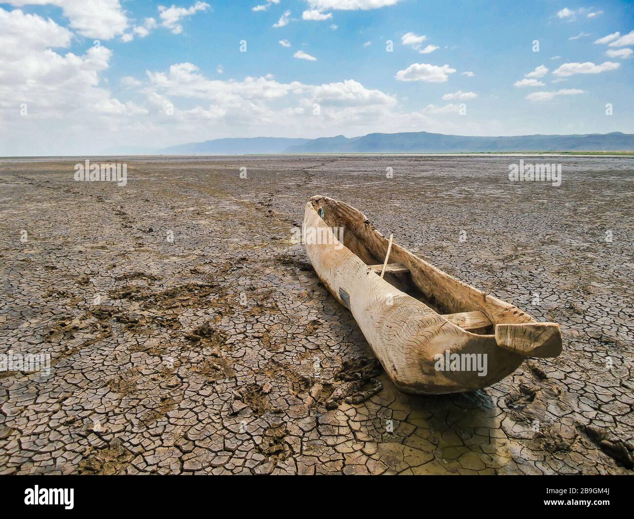 Concept de réchauffement de la planète, terres sèches en Afrique, parc national du lac Manyara sec, climat saison sèche, concept de réchauffement de la planète, monde vert, climat Banque D'Images