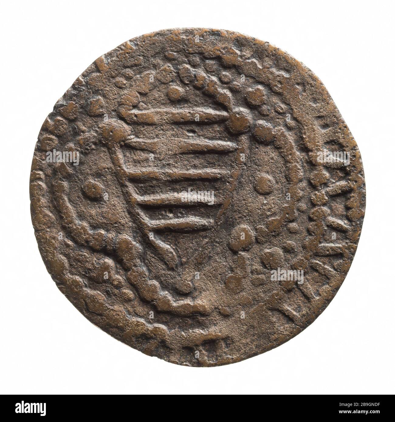 Maison des comptes du roi à Paris, au début du XIVe siècle, Anonyme. 'Chambre des cartes du roi à Paris, départ XIVe siècle'. Cuivre. Paris, musée Carnavalet. Banque D'Images