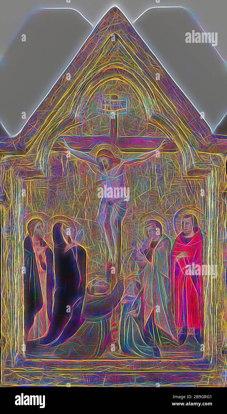 Maître du San Quirico Crucifix: Triptyque, Maître du San Quirico Crucifix, 1290, Tempera et feuille d'or sur le panneau, dans l'ensemble: 17 x 17 1/2 in. (43,2 x 44,5 cm) Banque D'Images