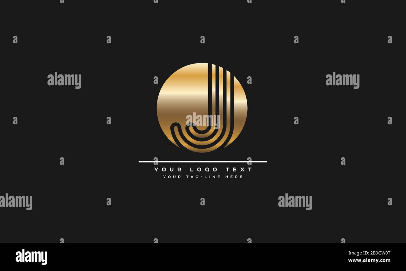 J, JJ lettre logo Design avec typographie moderne et créative à la mode Illustration de Vecteur