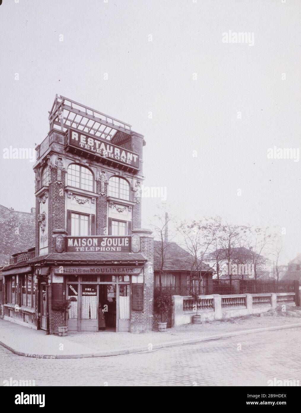 QUAI BÂTIMENT BLANCHIMENT NUMÉRO 39 Immeuble quai de Javel numéro 39. Paris (XVème arr.). Union photographique française, novembre 1904. Paris, musée Carnavalet. Banque D'Images