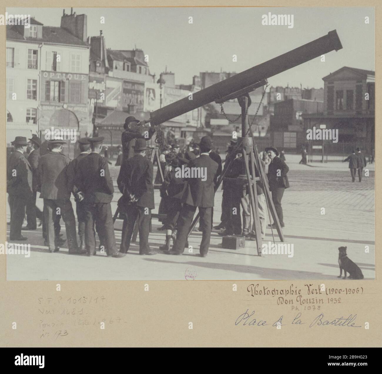 Cadre superbe, au lieu de la Grande lunette, place de la Bastille. Paris, 1900. Photo de Louis Vert (1865-1924). Paris, musée Carnavalet. Banque D'Images