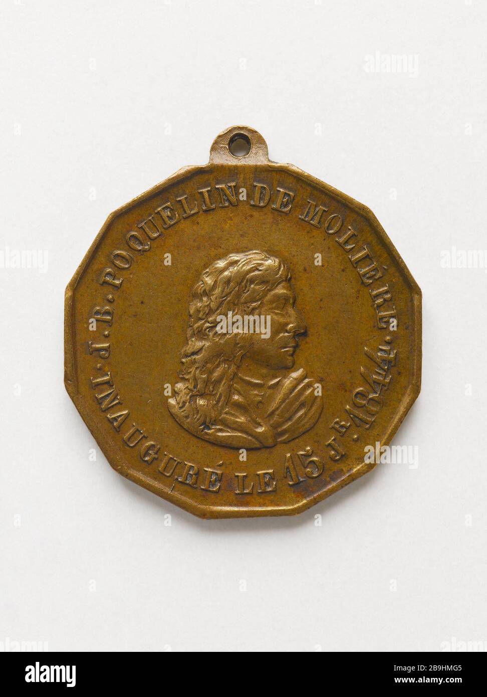 Molière (1622-1673) Anonyme. Molière (1622-1663). Bronze. Paris, musée Carnavalet. Banque D'Images