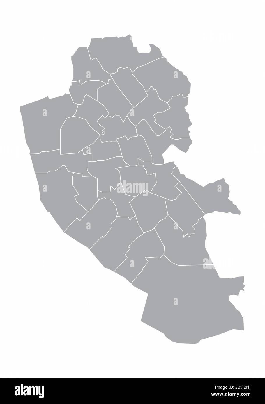 Carte de Liverpool avec illustration des boroughs Illustration de Vecteur