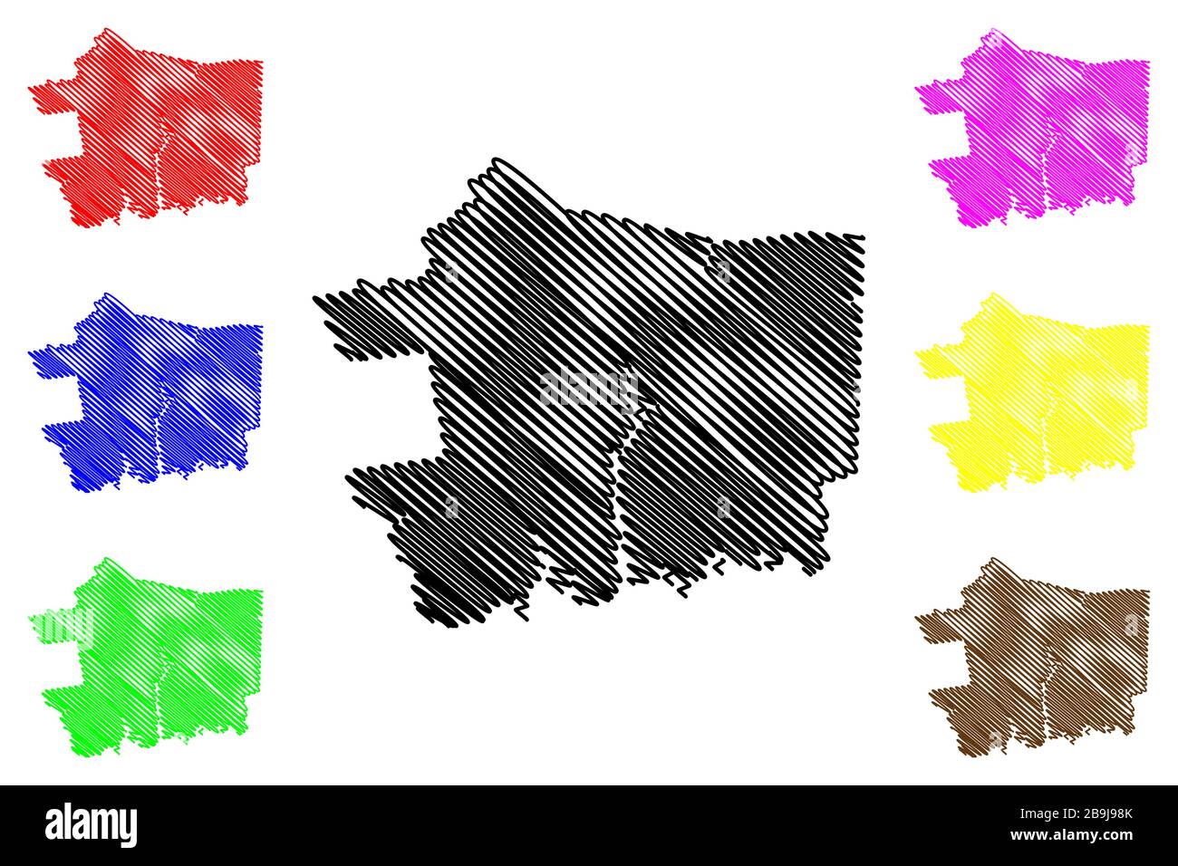 New London County, Connecticut (comté des États-Unis, États-Unis d'Amérique, États-Unis, États-Unis, États-Unis) illustration vectorielle de carte, esquisse de griffonnage Nouvelle carte de Londres Illustration de Vecteur