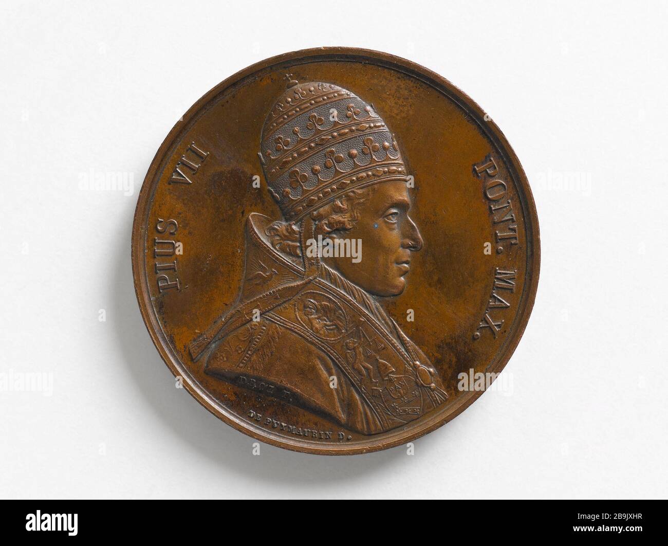 Fondation du Séminaire de Saint-Sulpice, 21 novembre 1820 Jean-Pierre Droz (1740-1823). Fondation du séminaire de Saint-Sulpice, 21 novembre 1820. Bronze. 1820. Paris, musée Carnavalet. Banque D'Images