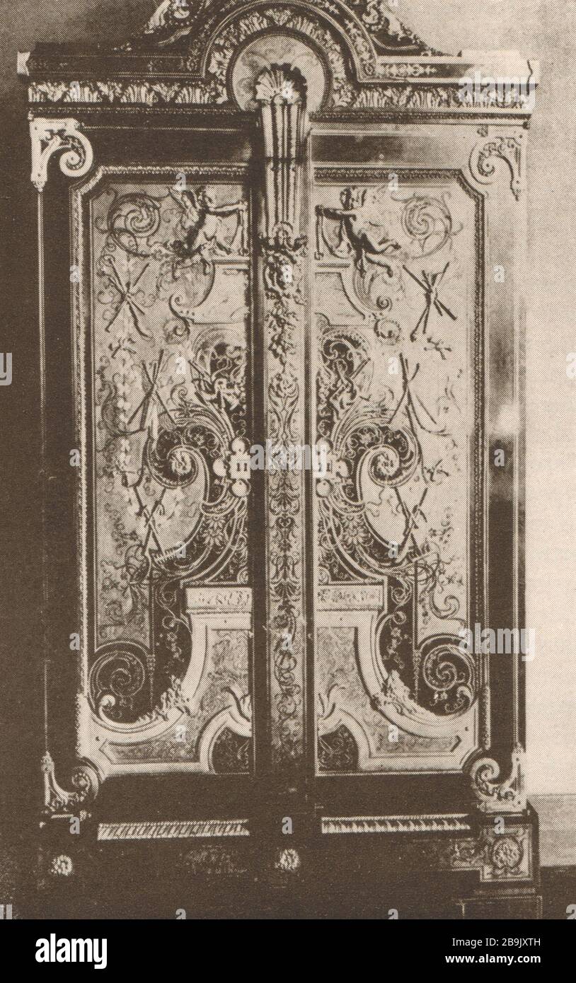 André-Charles Boulle. Garde-robe de Boulle de sa manière finale. (1922) Banque D'Images