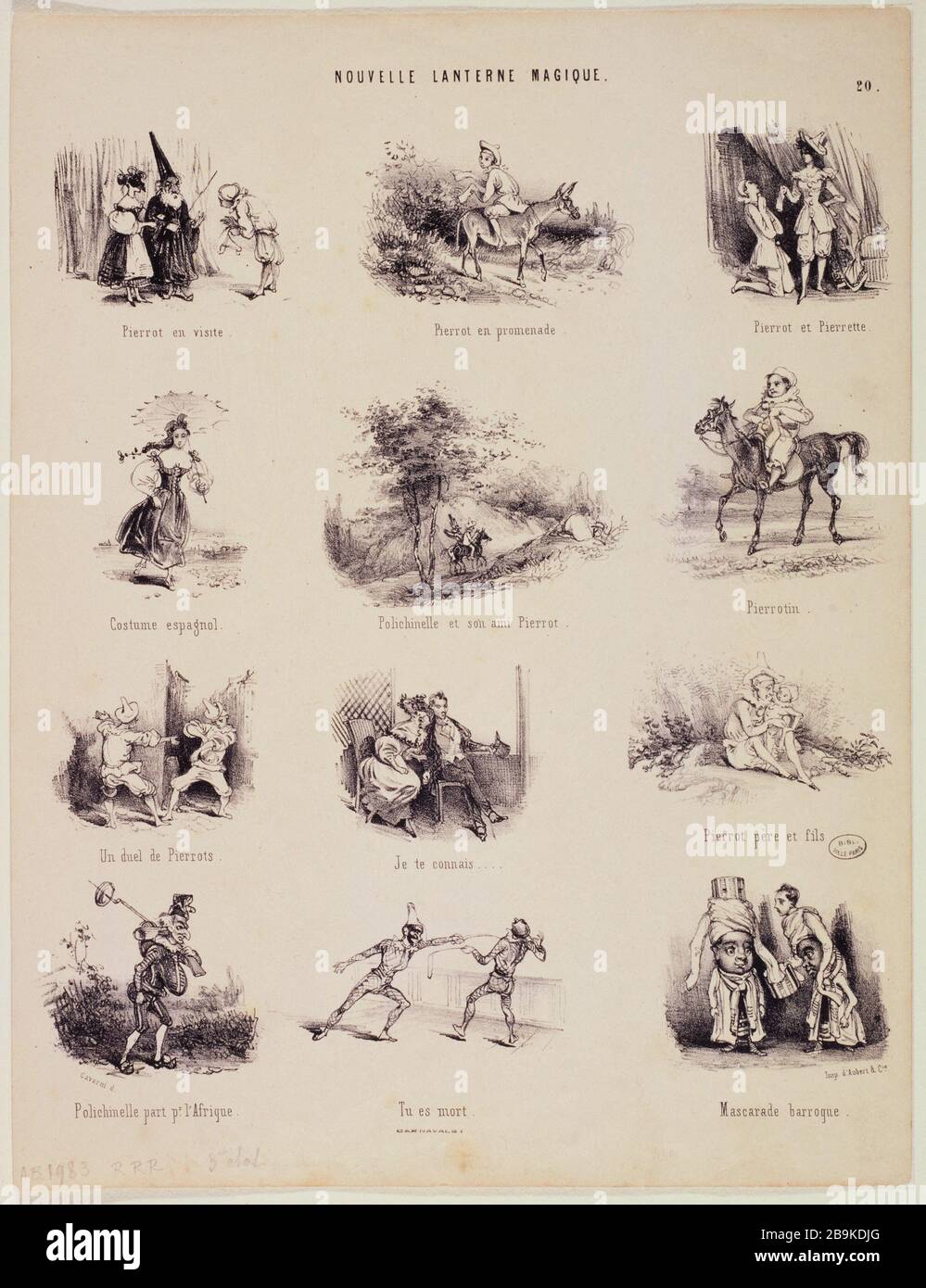Nouvelle lanterne magique Paul Gavarni (1804-1866). « Nouvelle lanterne magique ». Gravité. Paris, musée Carnavalet. Banque D'Images