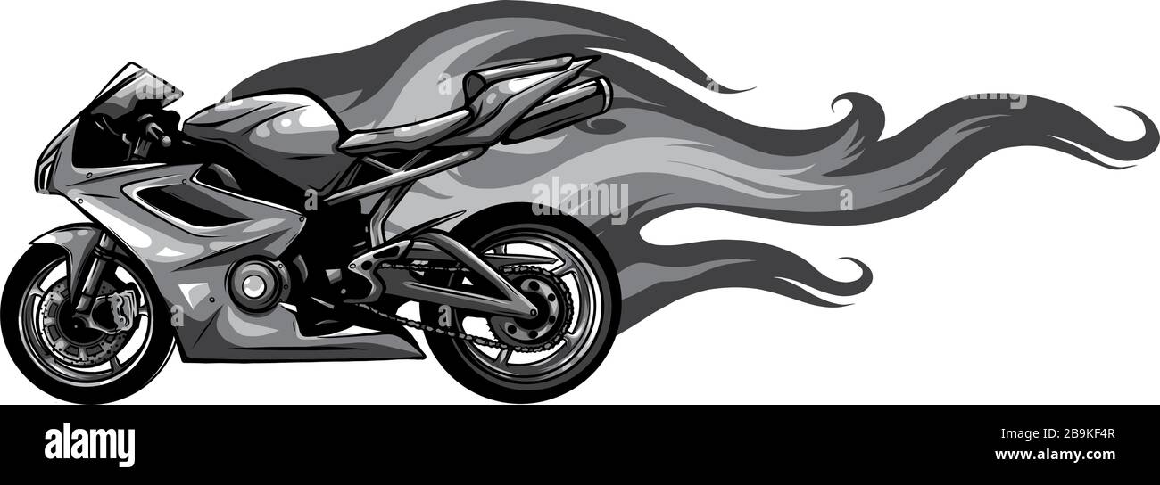 Jeu de moto sport Fiery illustration vecteur Variation Illustration de Vecteur