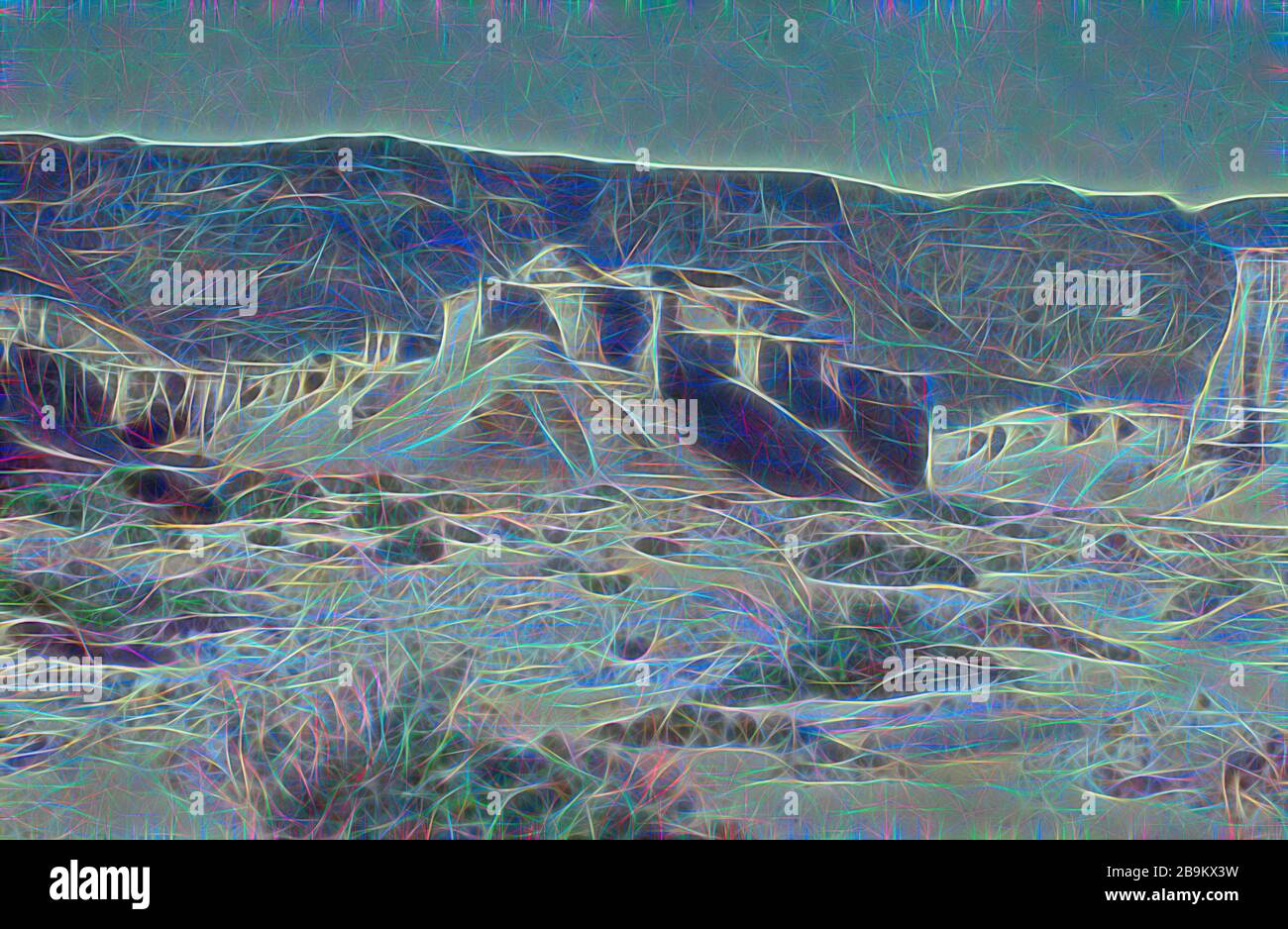 Jéricho et région de la Mer Morte et Jourdain. Les érosions de la mer sur la rive. 1950 Banque D'Images