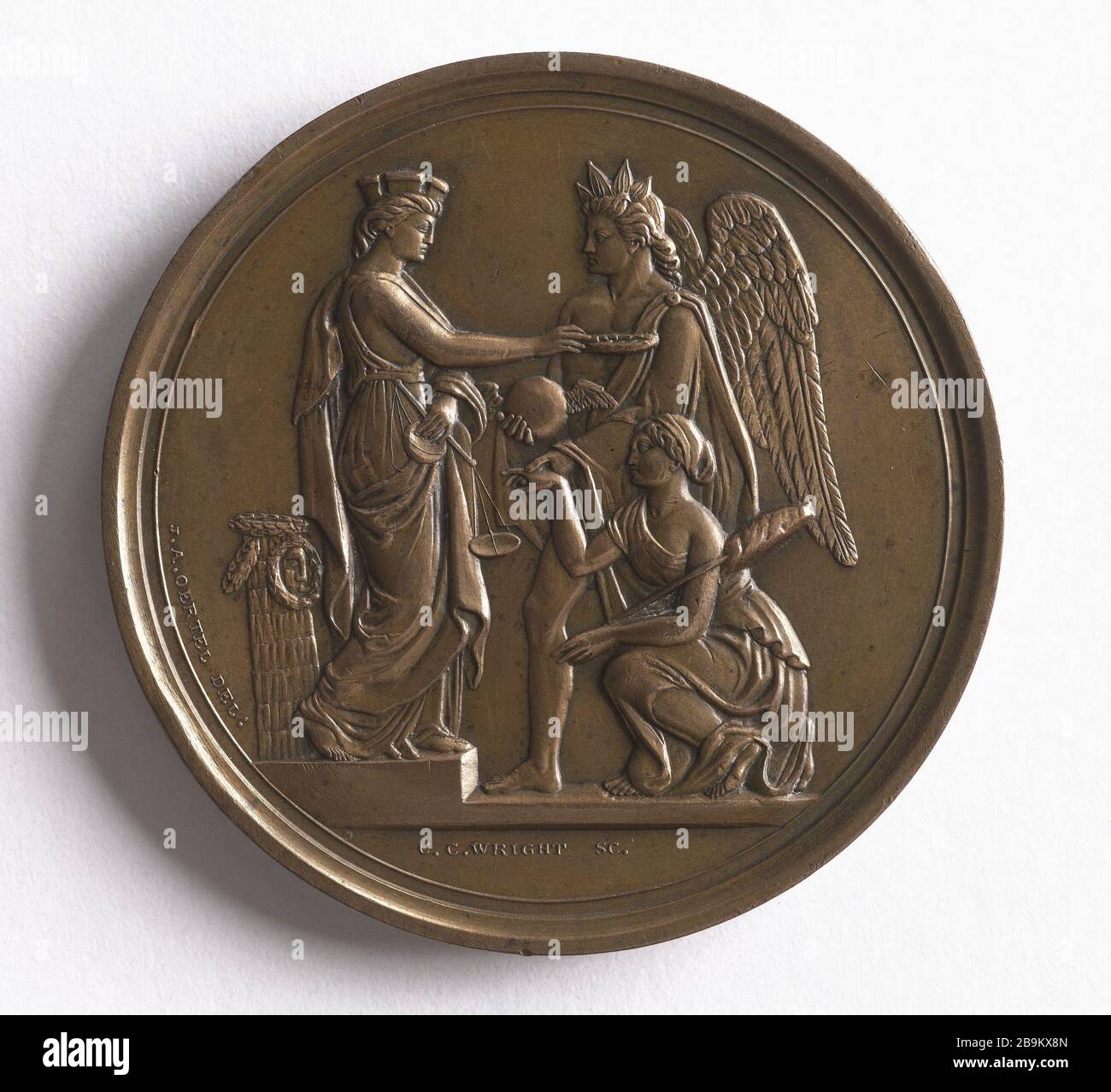 Médaille de la foire mondiale de 1853 à New York Charles Cushing Wright. Médaille de l'exposition universelle de 1853 à New York. Bronze, 1853. Paris, musée Carnavalet. Banque D'Images Médaille de la foire mondiale de 1853 à New York Charles Cushing Wright. Médaille de l'exposition universelle de 1853 à New York. Bronze, 1853. Paris, musée Carnavalet. Banque D'Images