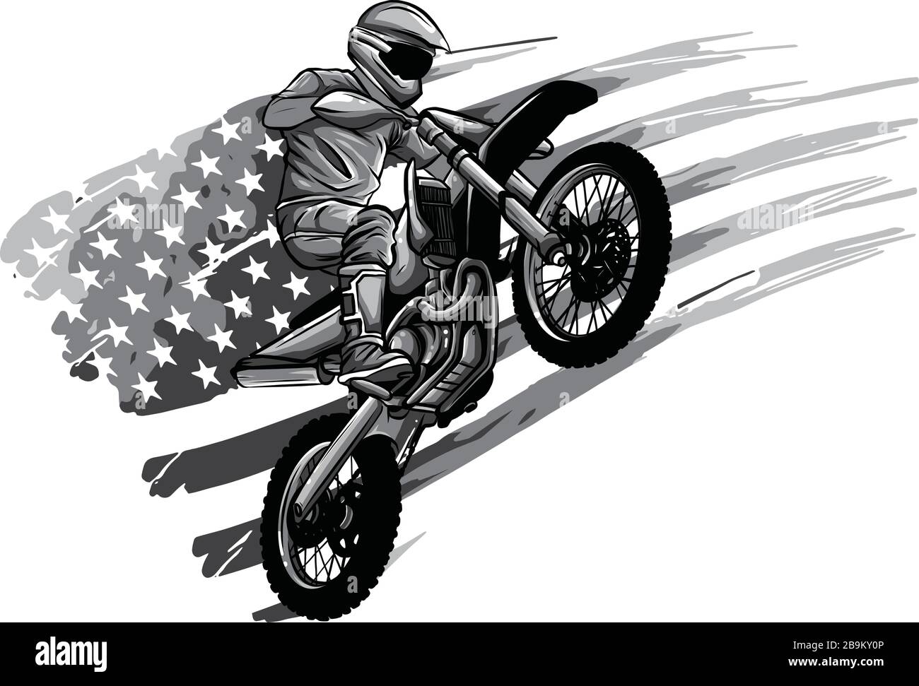 Logo Motocross, logo Motor Cross, sport extrême Illustration de Vecteur