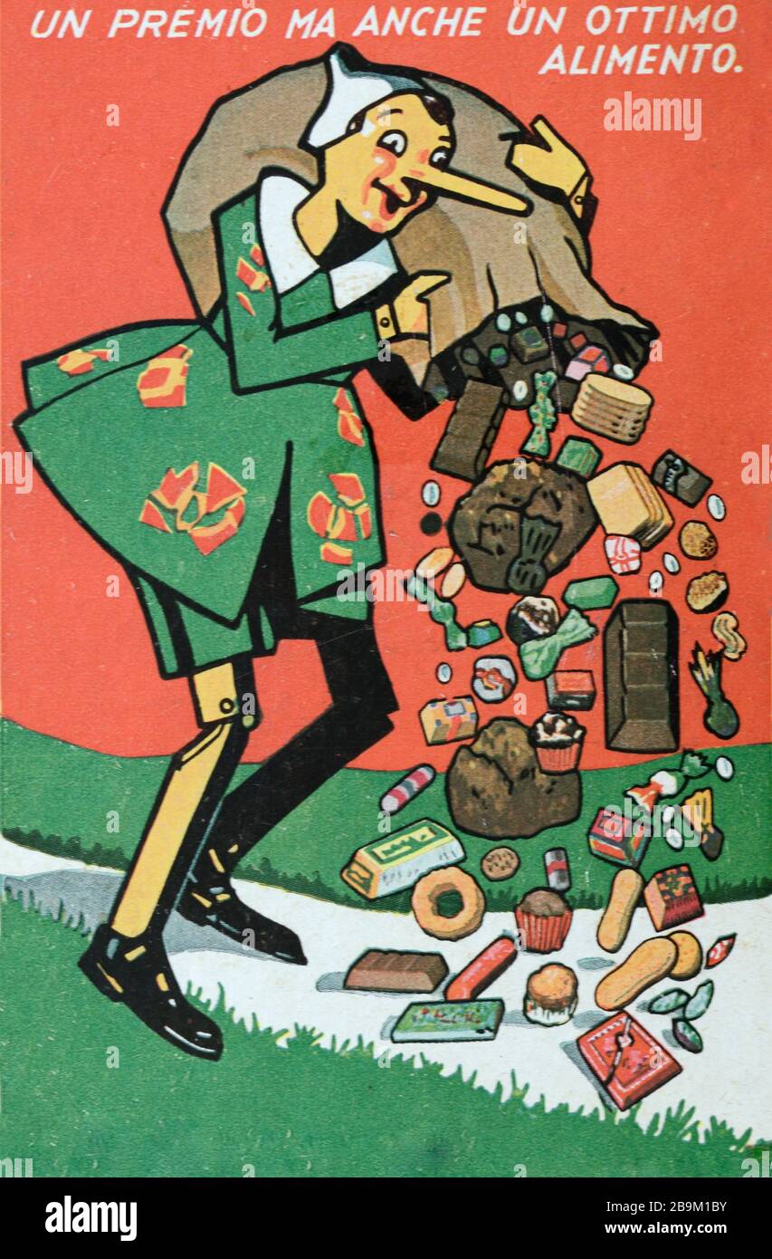 Édition du livre italien de Pinocchio c1930 ou les aventures de Pinocchio par Carlo Collodi (publiée à l'origine en 1883). Banque D'Images