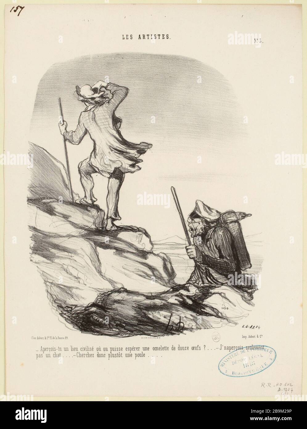 Vous percevez un endroit civilisé où on peut espérer une omelette douze oeufs ... / 3 (comme indiqué) |? Artistes (sous tout). Banque D'Images