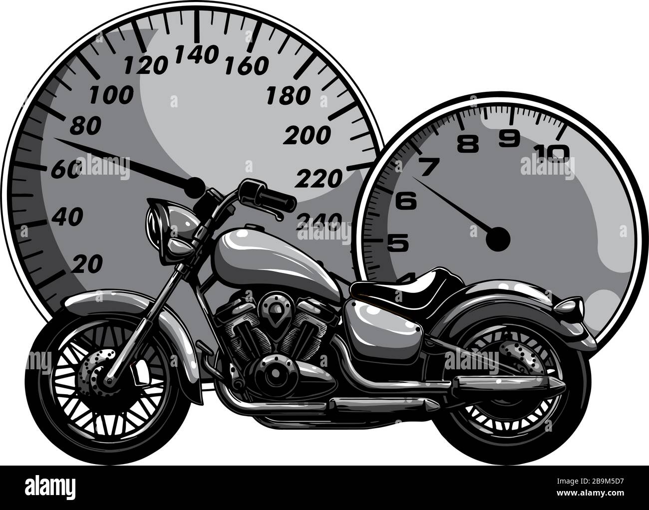 Pilote moto monochromatique, silhouette vectorielle abstraite. Course de moto de route Illustration de Vecteur